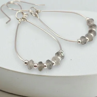 Labradorite Teardrop Earrings