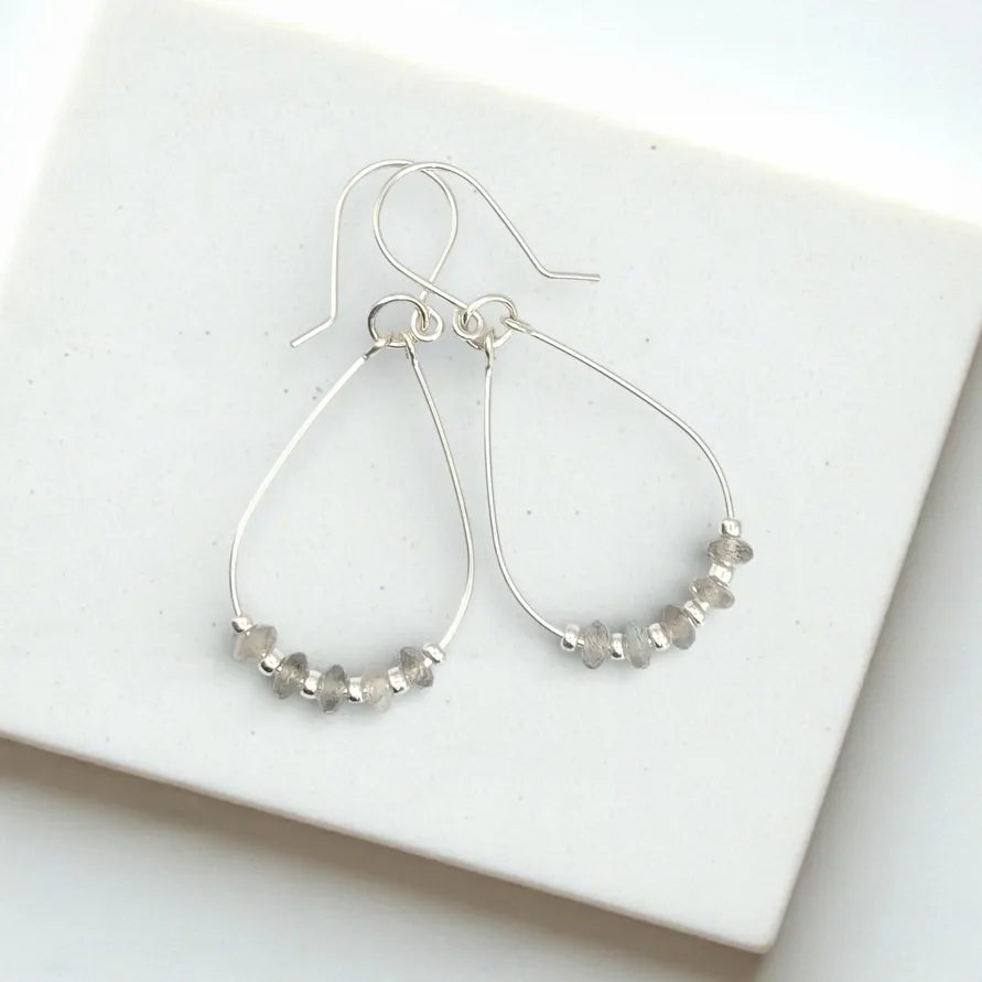 Labradorite Teardrop Earrings