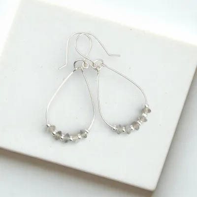Labradorite Teardrop Earrings