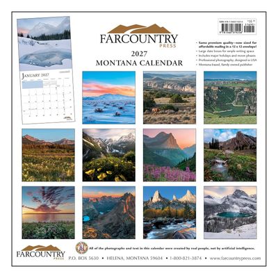 2027 Montana Scenic Calendar
