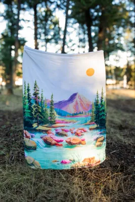 Riverbend Peak Fleece Blanket