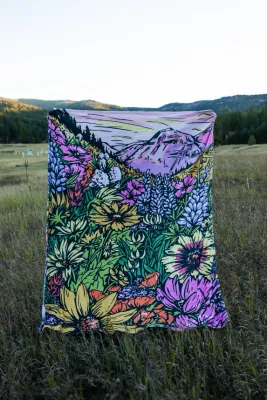 Flower Meadow Fleece Blanket