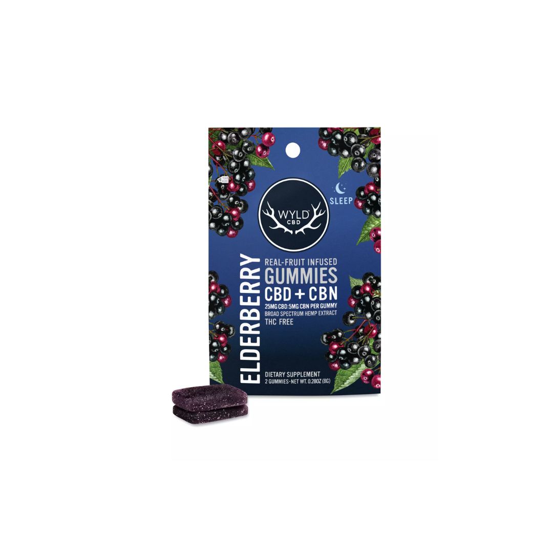 Wyld CBD/CBN Elderberry Sleep Gummies, Variation: 2 Count