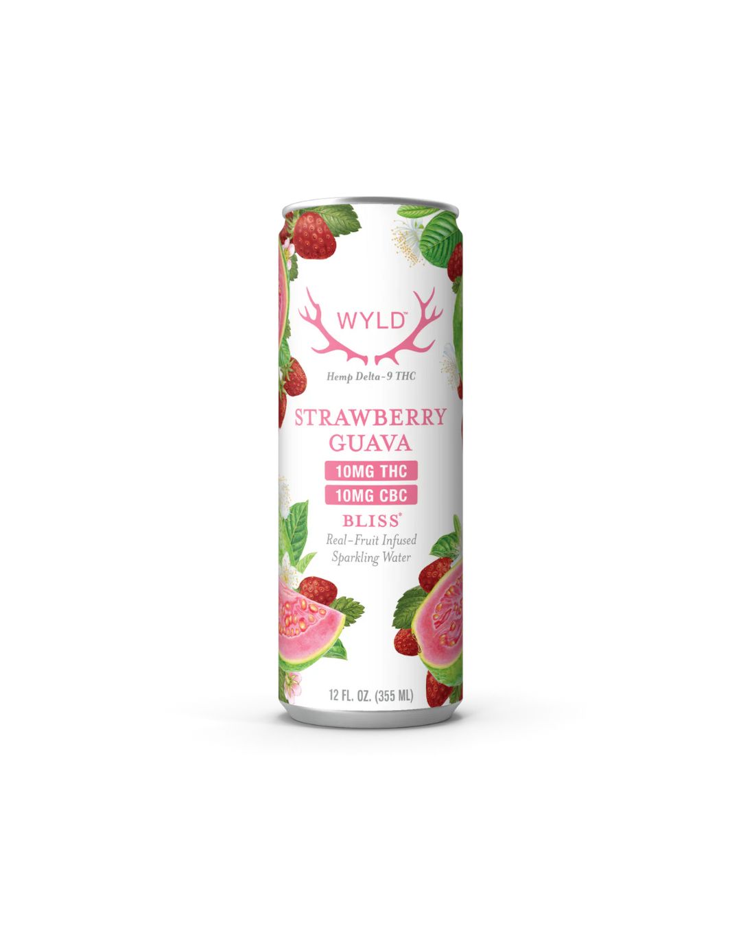 WYLD Strawberry Guava THC:CBC Sparkling Water | Bliss