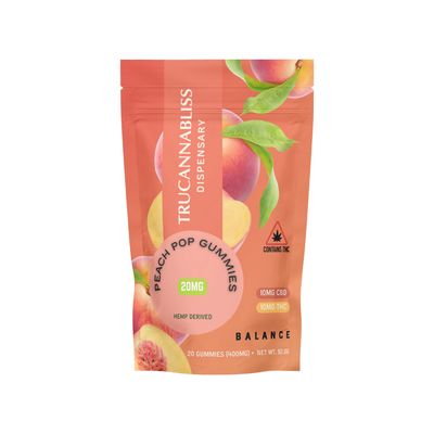 TruCannaBliss Balance 1:1 D9 THC/CBD 500mg Gummies