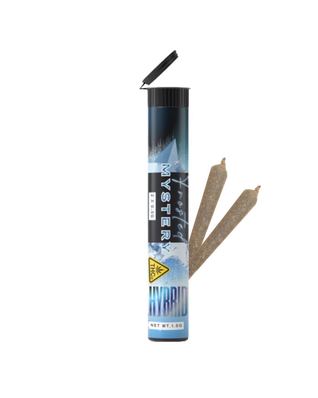 Frosted Mystery (Hybrid) Snowcap THCa Preroll, Variation: 1g (0.5g Cones x 2)