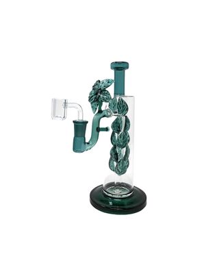 Flower and Leaves Perc Dab Rig 9" Flower and Leaves Perc Dab Rig 9"