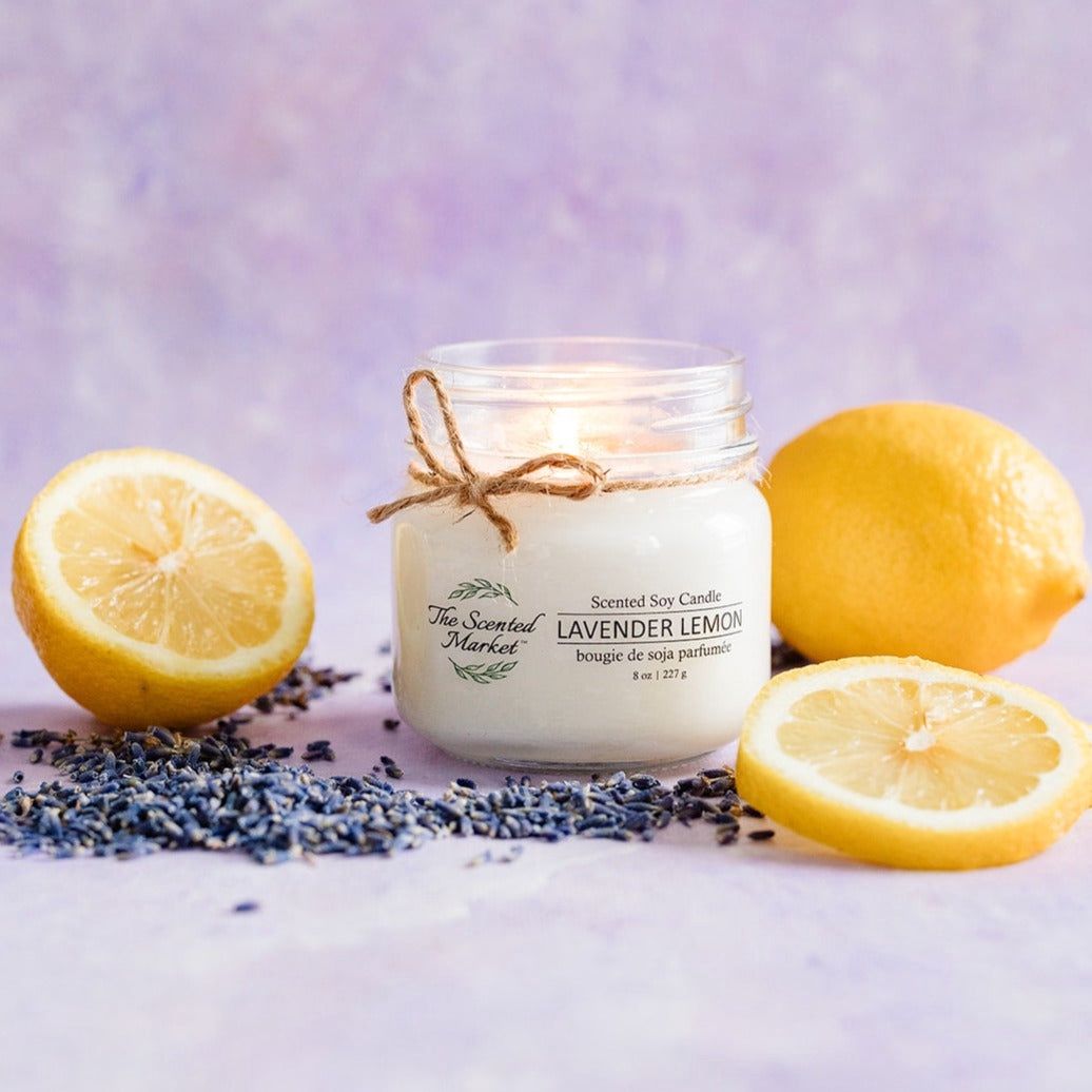 Lavender Lemon Soy Wax Candle 8 oz