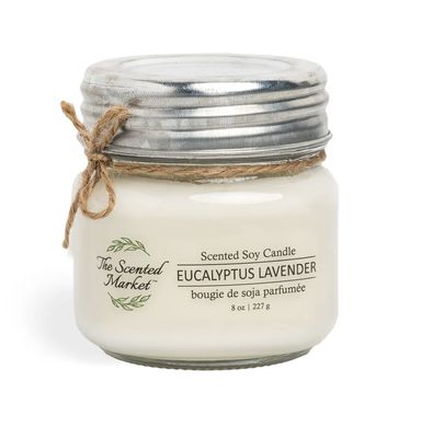 Eucalyptus Lavender Soy Wax Candle 8 oz