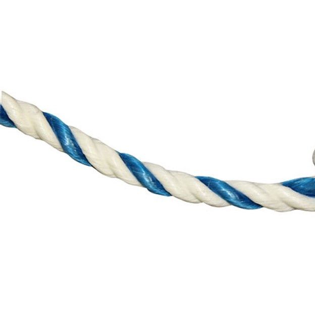 3/4" Blue &amp; White Safety Rope (per ft)