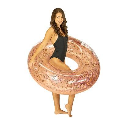 Rose Gold Glitter 48&quot; Jumbo Pool Tube