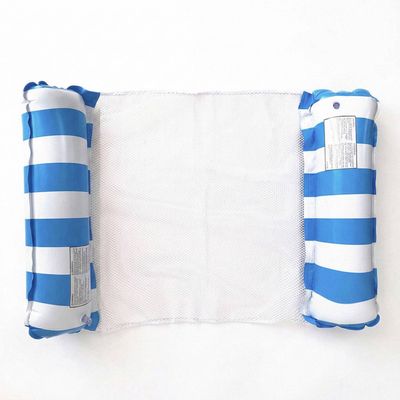 Inflatable Pool Hammock Float with Mesh Light Blue