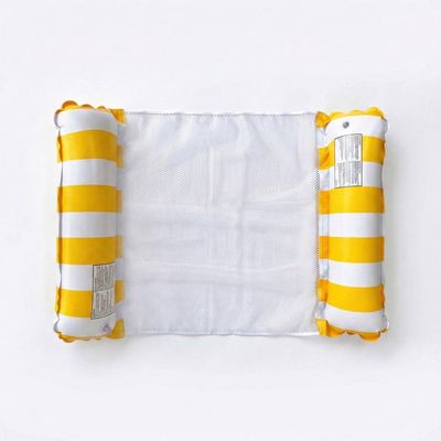 Inflatable Pool Hammock Float with Mesh Yellow