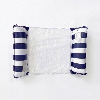 Inflatable Pool Hammock Float with Mesh Navy Blue