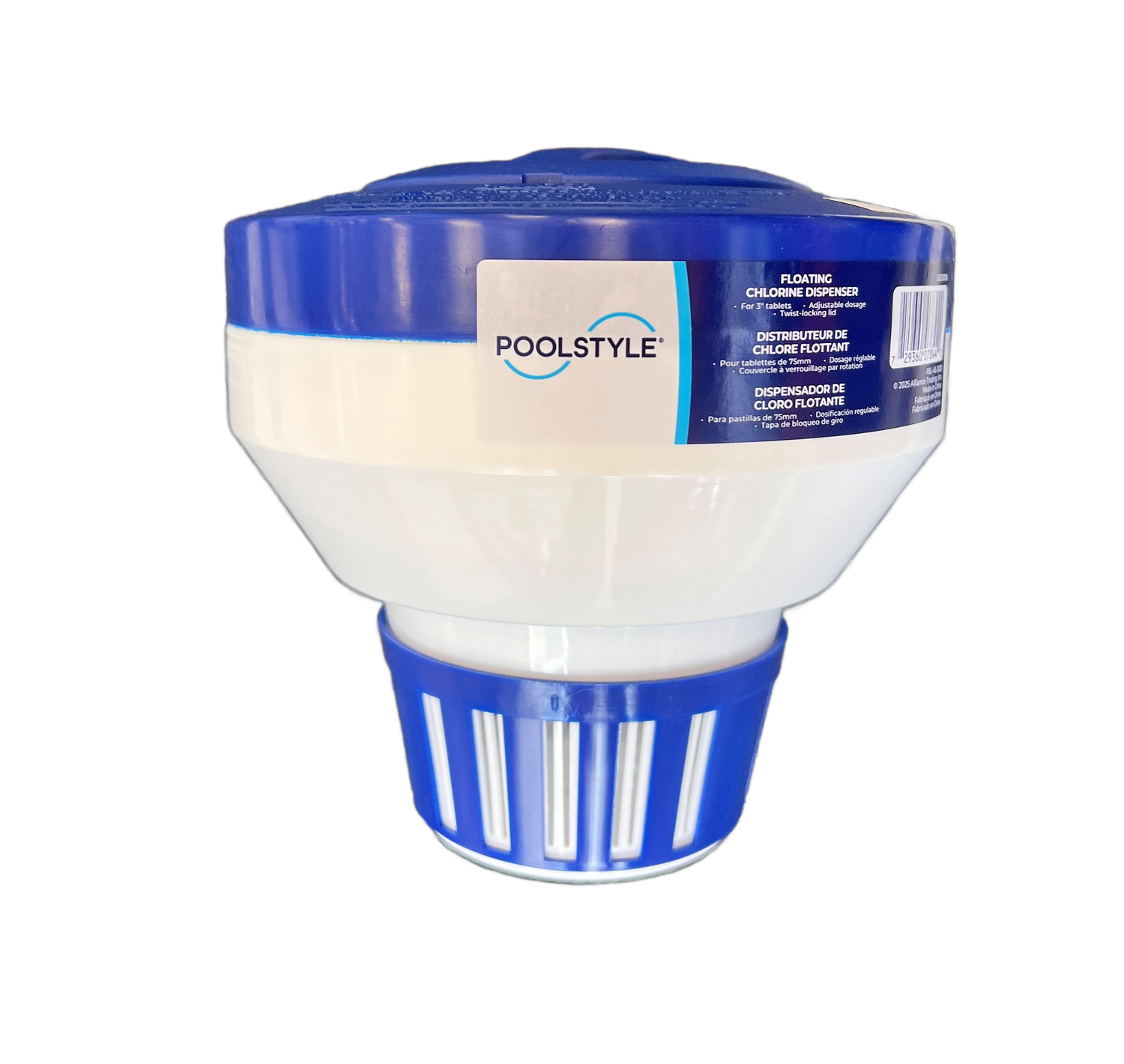 Blue/White Floating Dispenser for 3" Tabs