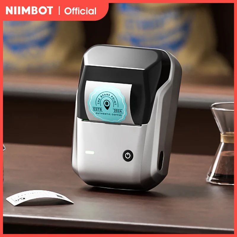 Portable Thermal Printer With Tapes 2 Inch Adhesive Label Printer Mini Bluetooth Sticker Maker Support Smartphones PC