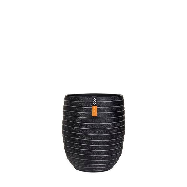 Capi - Vase Elegant High Row, Color: Black, Size: 12cm x 12cm x 15cm