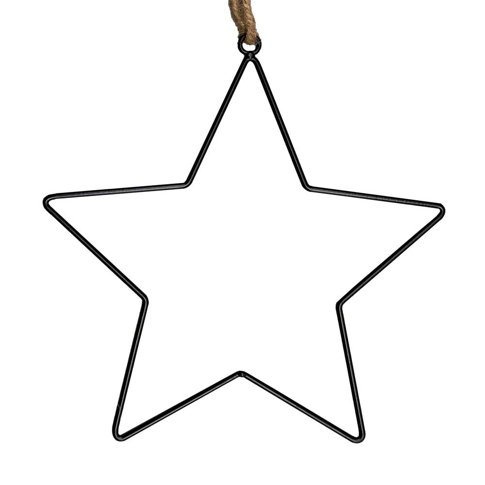 Hanging Star Metal, Color: Black, Size: 28cm