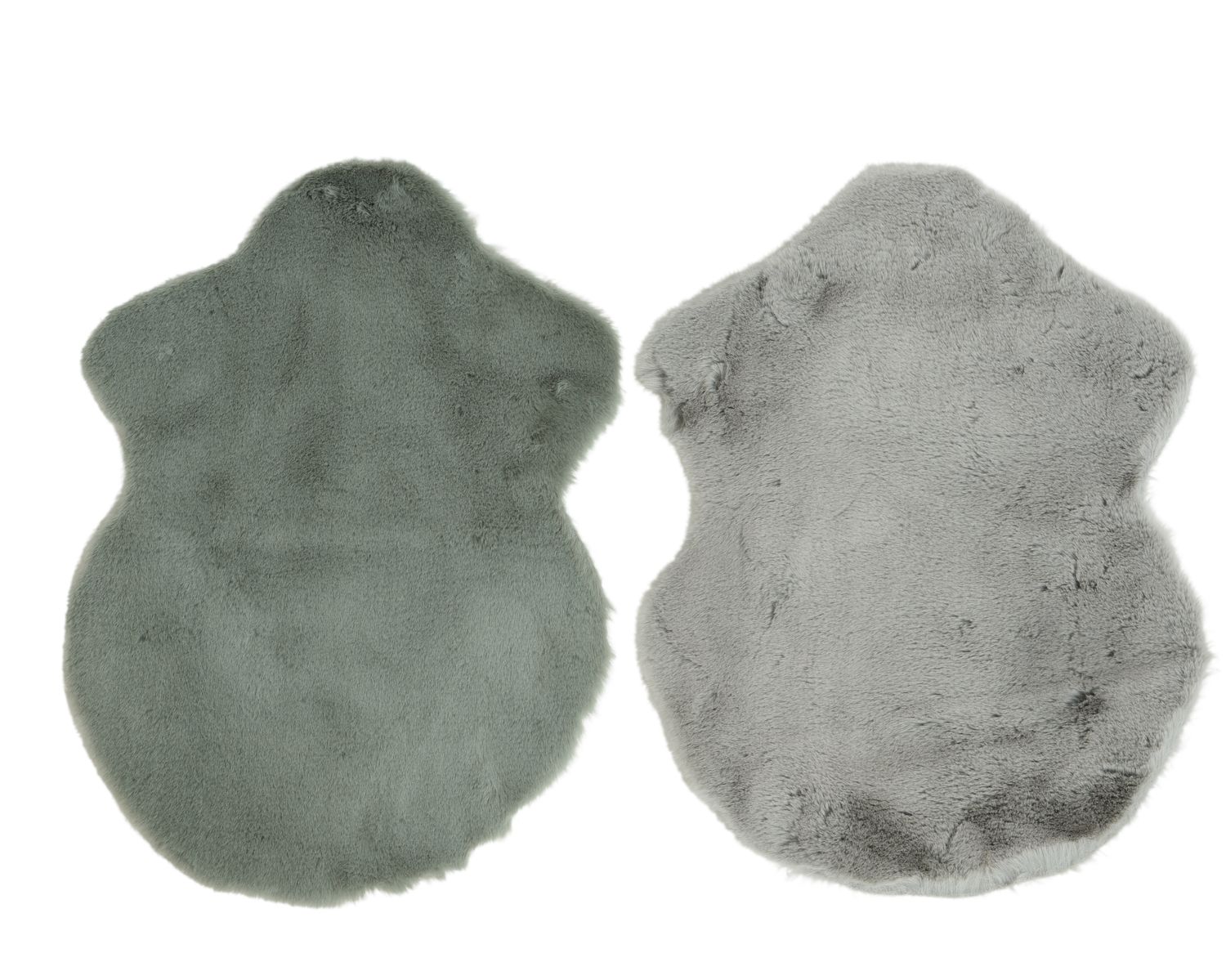 Faux fur rug - round, Color: Light Green