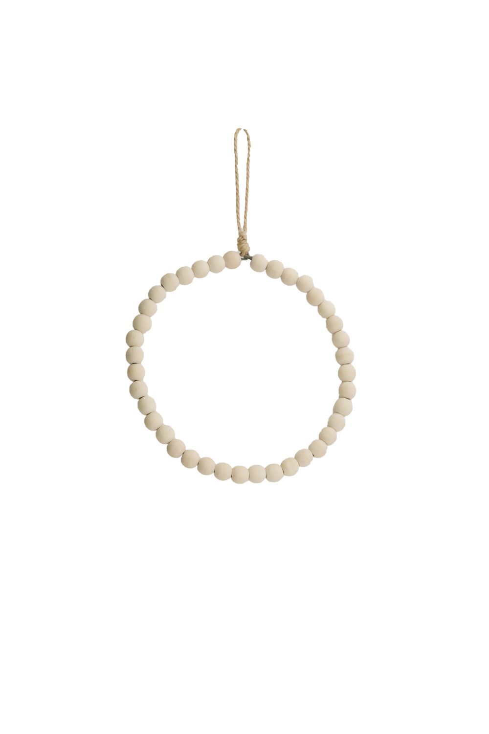 Hanger Circle Wooden Beads, Color: Natural, Size: 20x20x1.5cm