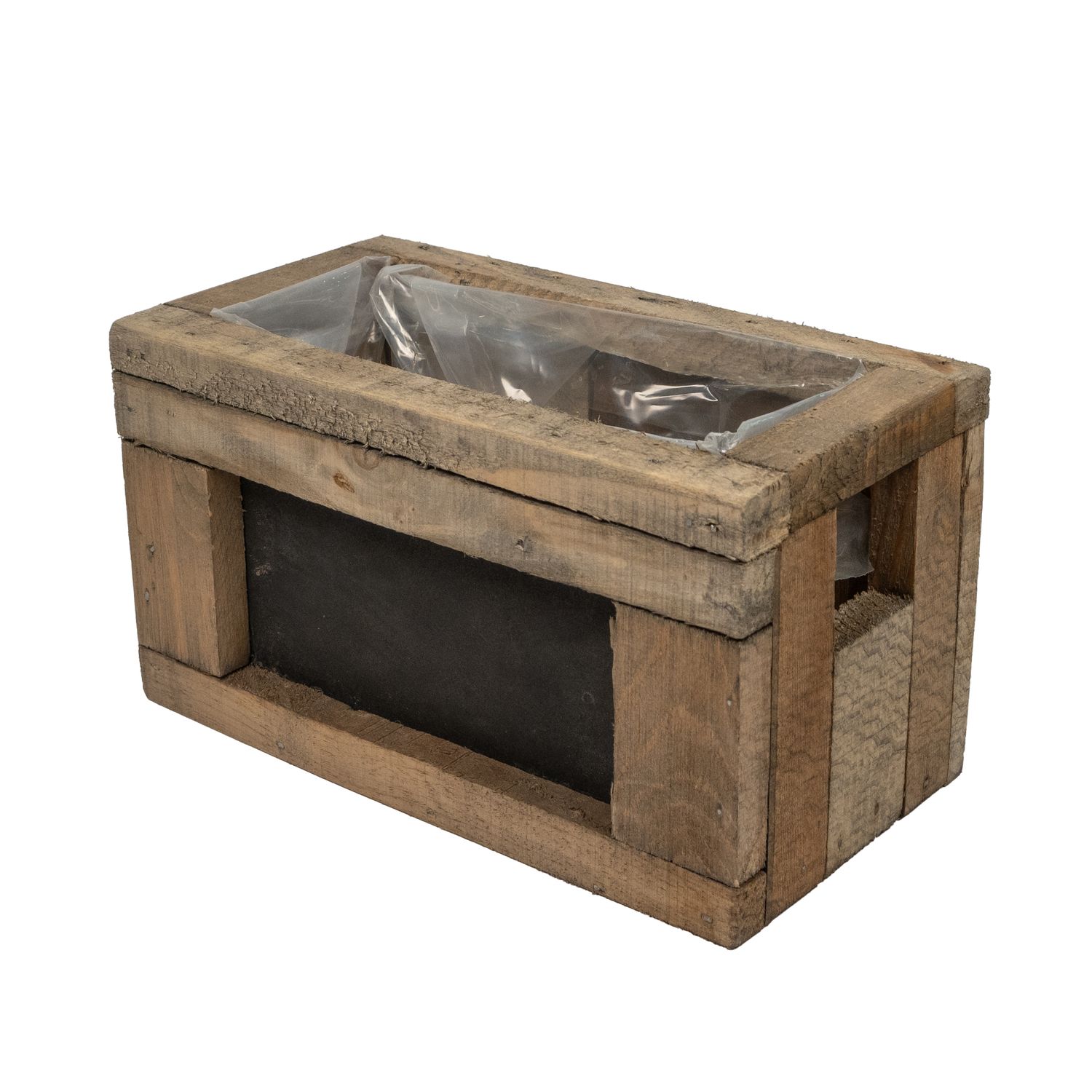 Planter with Blackboard - Historic Wood, Size: Small