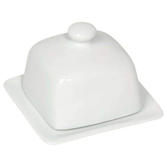 Danica - Butter Dish, Color: White, Variety: Square