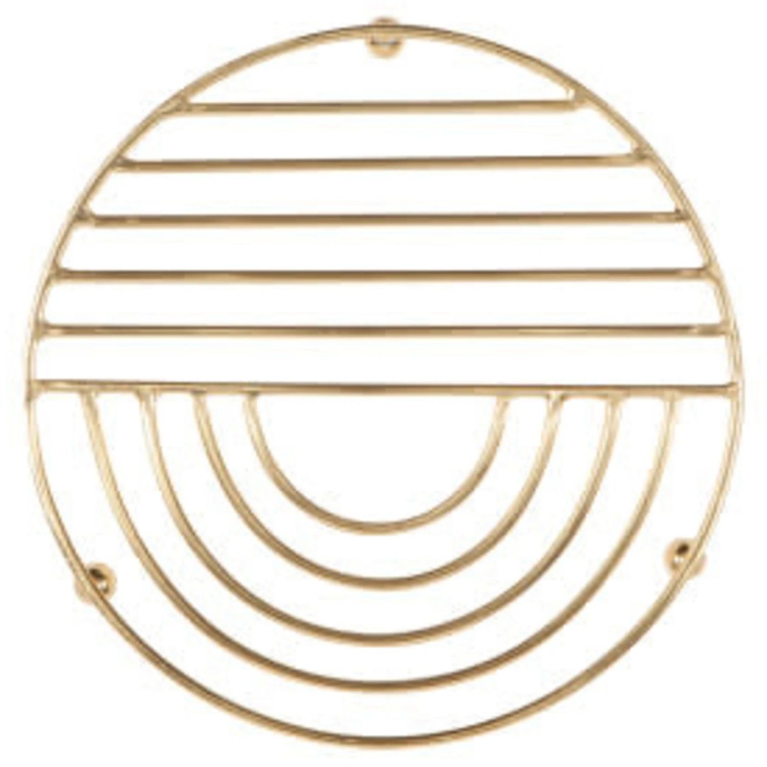 Danica - Trivet Sunup, Color: Brushed Gold, Size: 6 inch