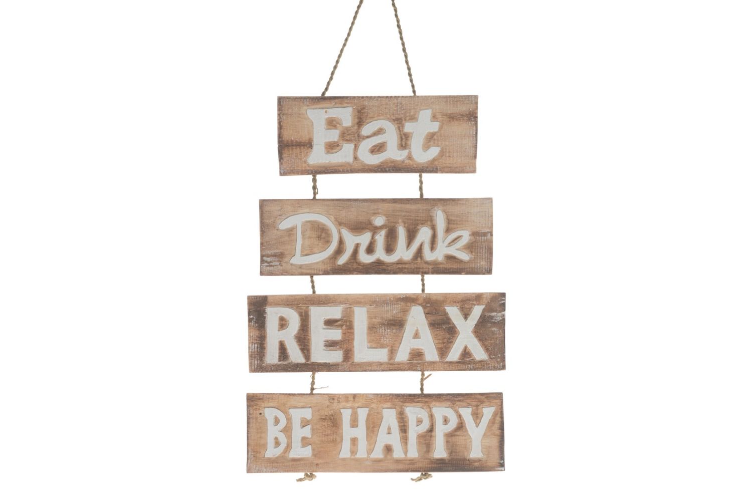 Wooden Sign Eat Drink Relax Be Happy 38x56x2cm