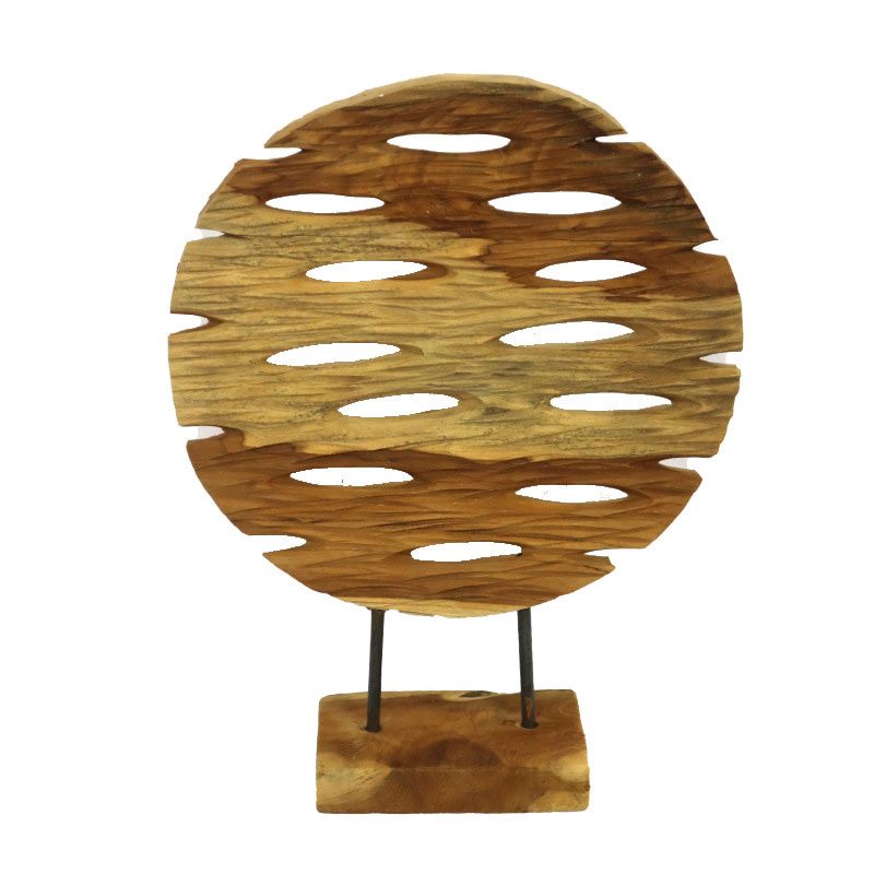 Carved Ornament on Foot Teak