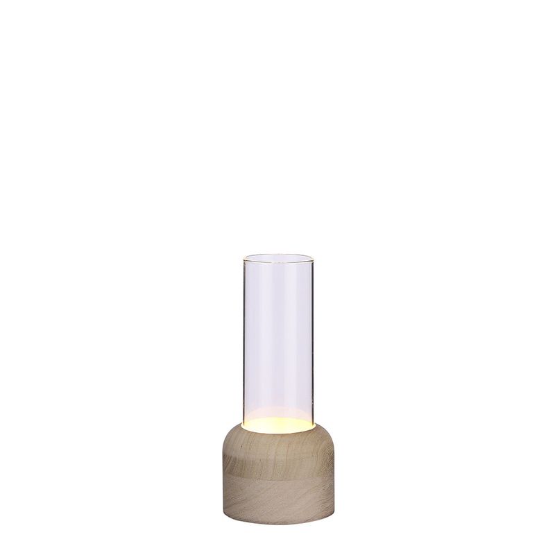 Jesse Vase on Stand Glass - 5led Battery Operated