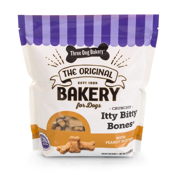Three Dog Bakery - Itty Bitty Bones Peanut Butter
