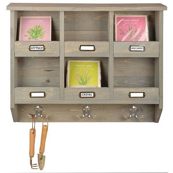 Wall organizer L. Pinewood, metal