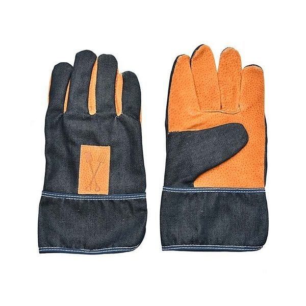 Denim garden gloves