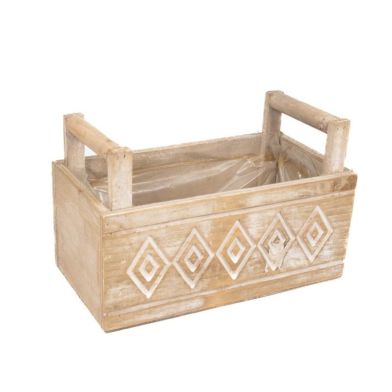 Planter Wood with Plastic Liner