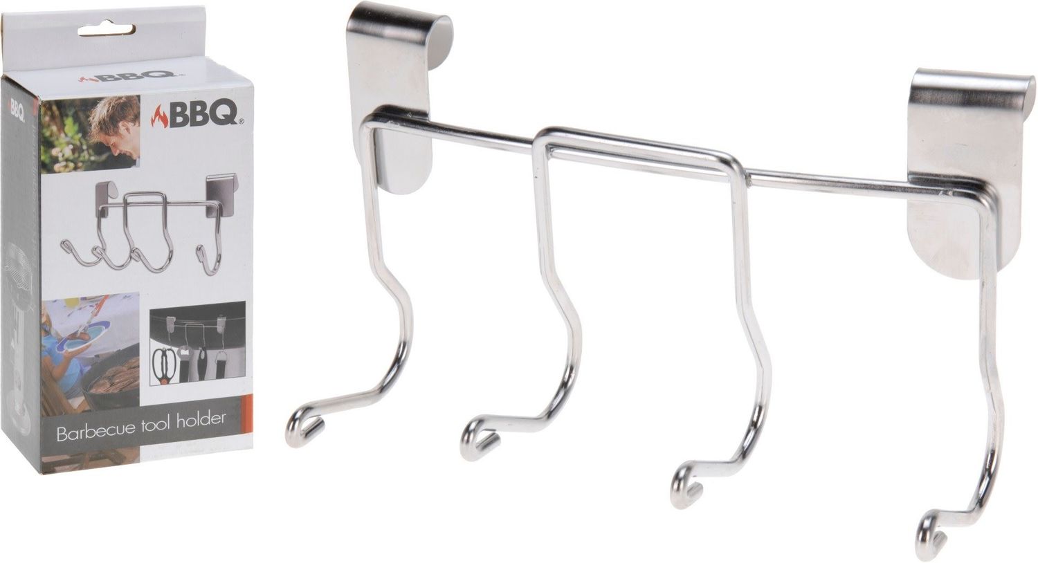 BBQ Tool Holder with 4 Hooks