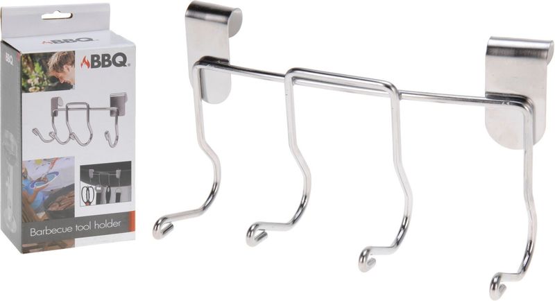 BBQ Tool Holder with 4 Hooks