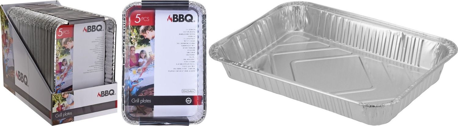 BBQ Aluminum Grill Plates Set 5pcs
