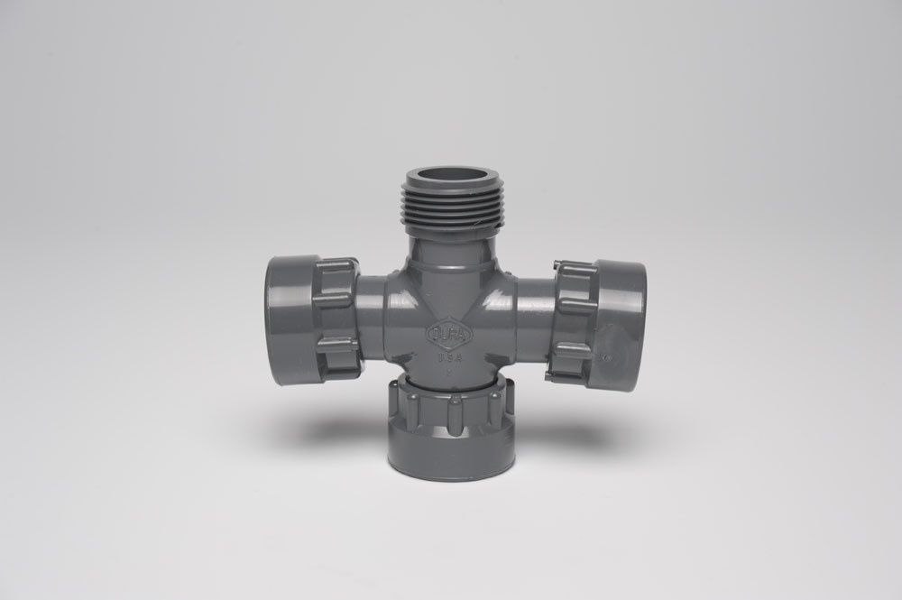 Manifold Fitting - Cross - 1&#39;&#39; Swivel x 1&#39;&#39; MIPT x 1&#39;&#39; Swivel x 1&#39;&#39; Swivel