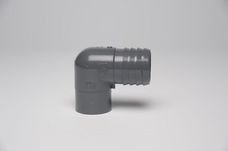 Dura Plastic - Elbow Combination Reducing 90° Insert x MIPT 1 x 1/2&quot;