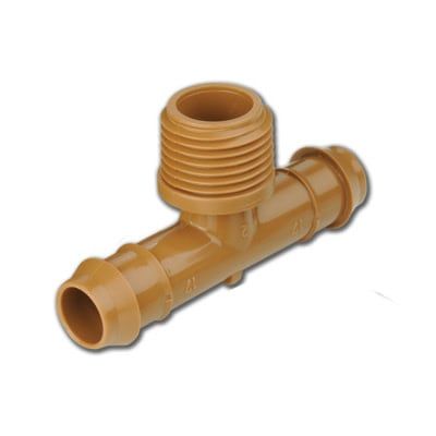 Barb 17mm  x NPT Tee 1/2''