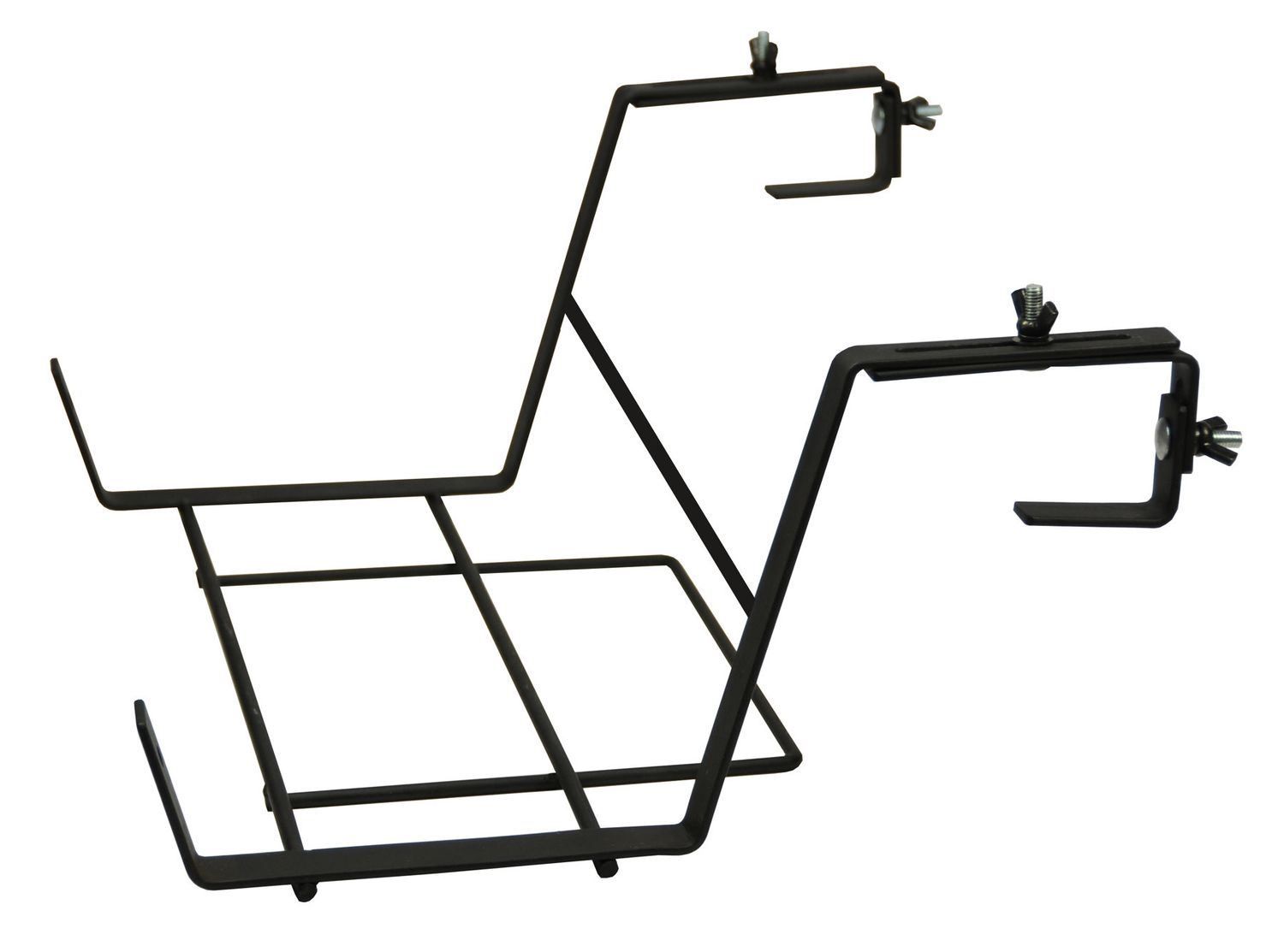 Pacific Rim - Adjustable Rail Flower Box Holder Black - 15''wx7.5''D