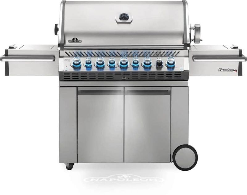 Napoleon - Prestige Pro 665 with Infrared Rear &amp; Side Burner - Natural Gas - Stainless Steel