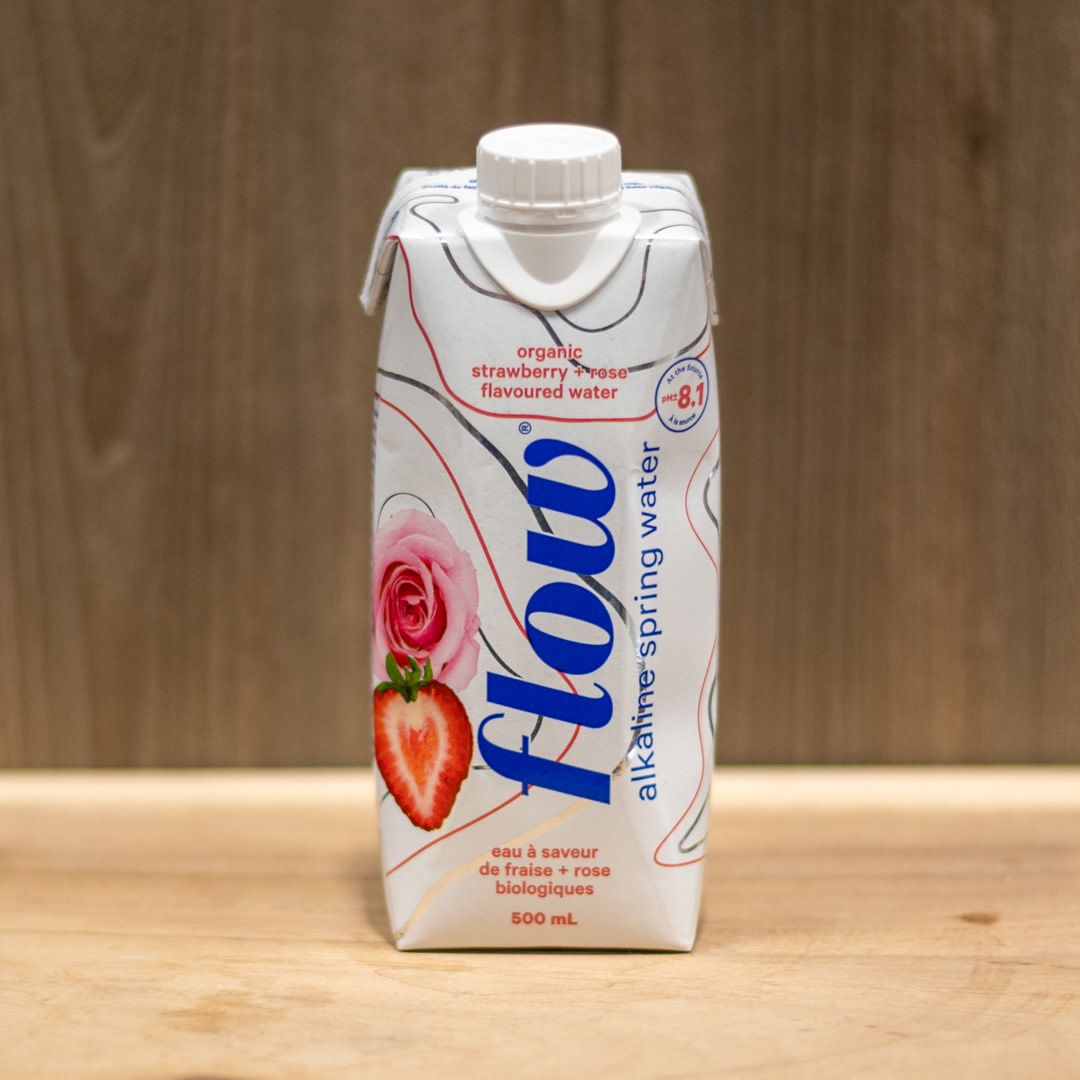 Flow Water - Organic Strawberry &amp; Rose Water Alkaline Spring Water-500 ml