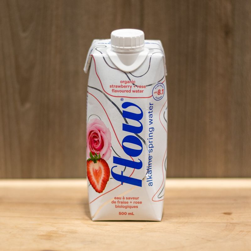 Flow Water - Organic Strawberry &amp; Rose Water Alkaline Spring Water-500 ml