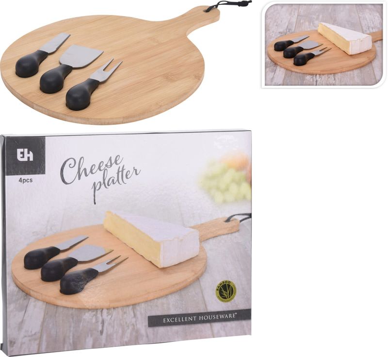 Cheese Set Of 4Pcs Bamboo