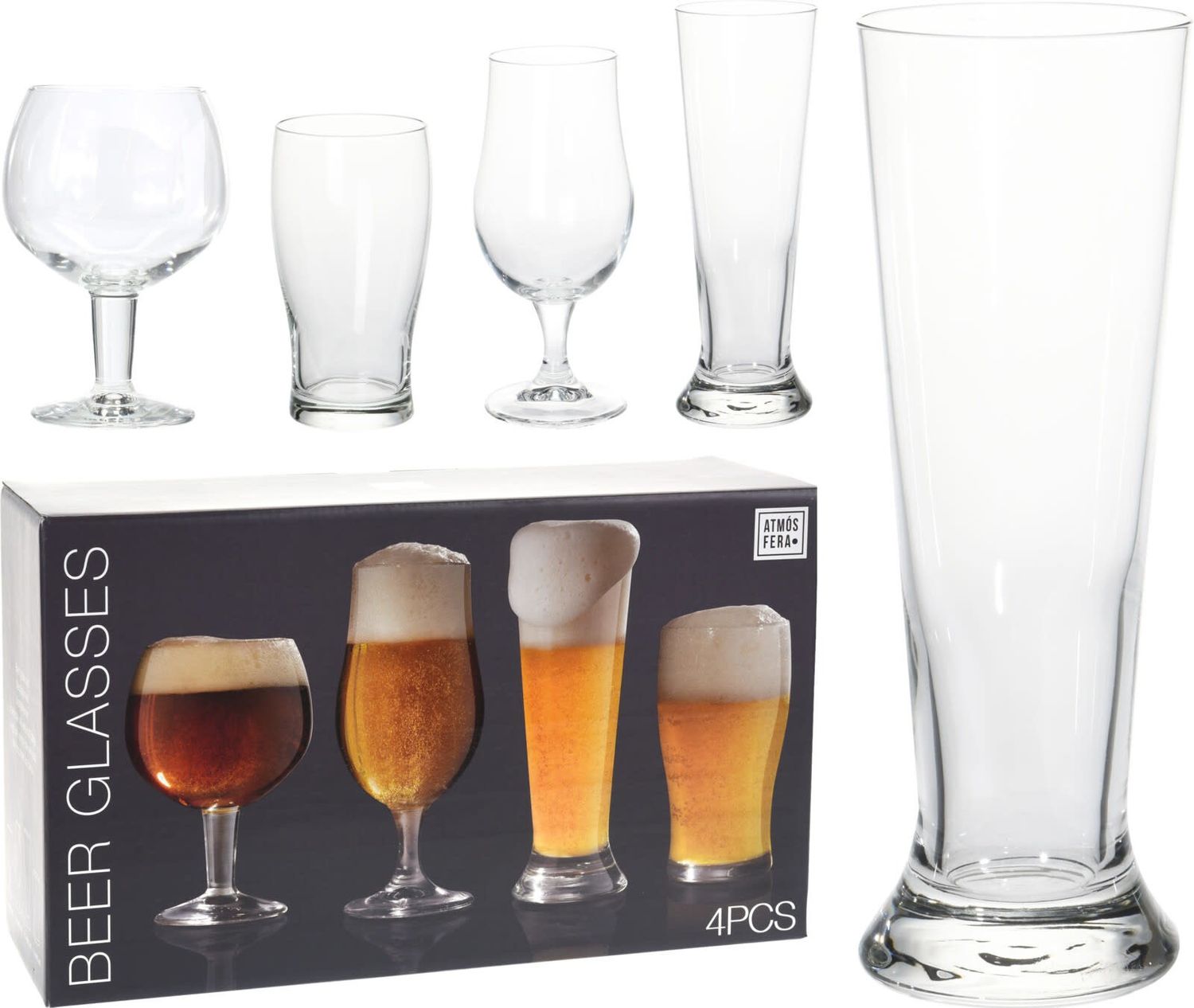 Beer Glass Box - Set of 4