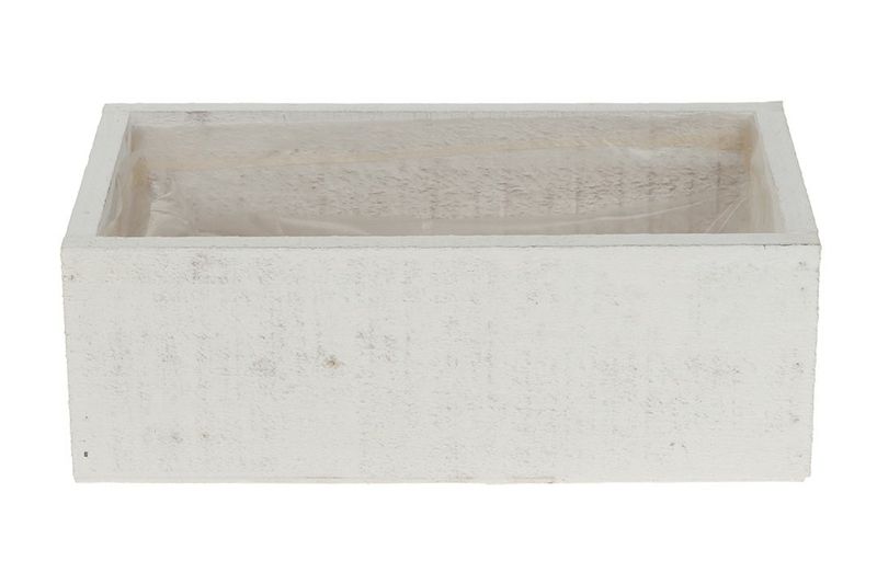 Wooden planter 22x11.5x7.5cm w/pl