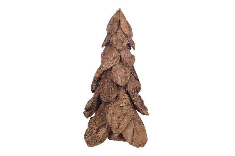 Teak Christmas Tree Antique Brown 3D 100cm