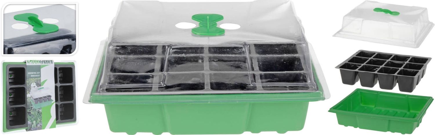 Seeder Tray Set 3Pcs 12 Pots