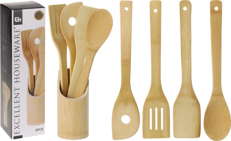 Kitchen utensils bamboo 5pc